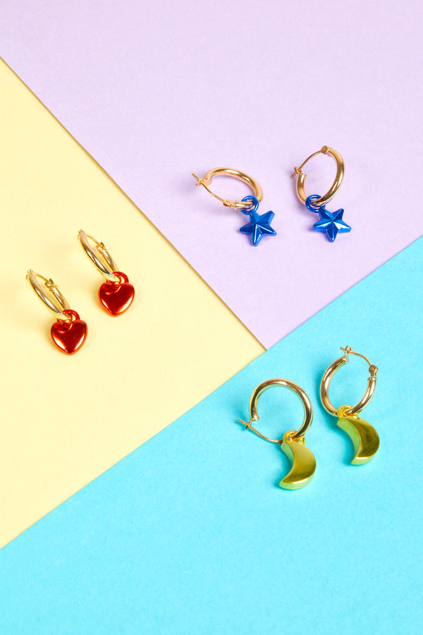 colorful enamel earrings