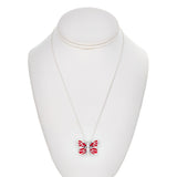 red enamel medium butterfly necklace