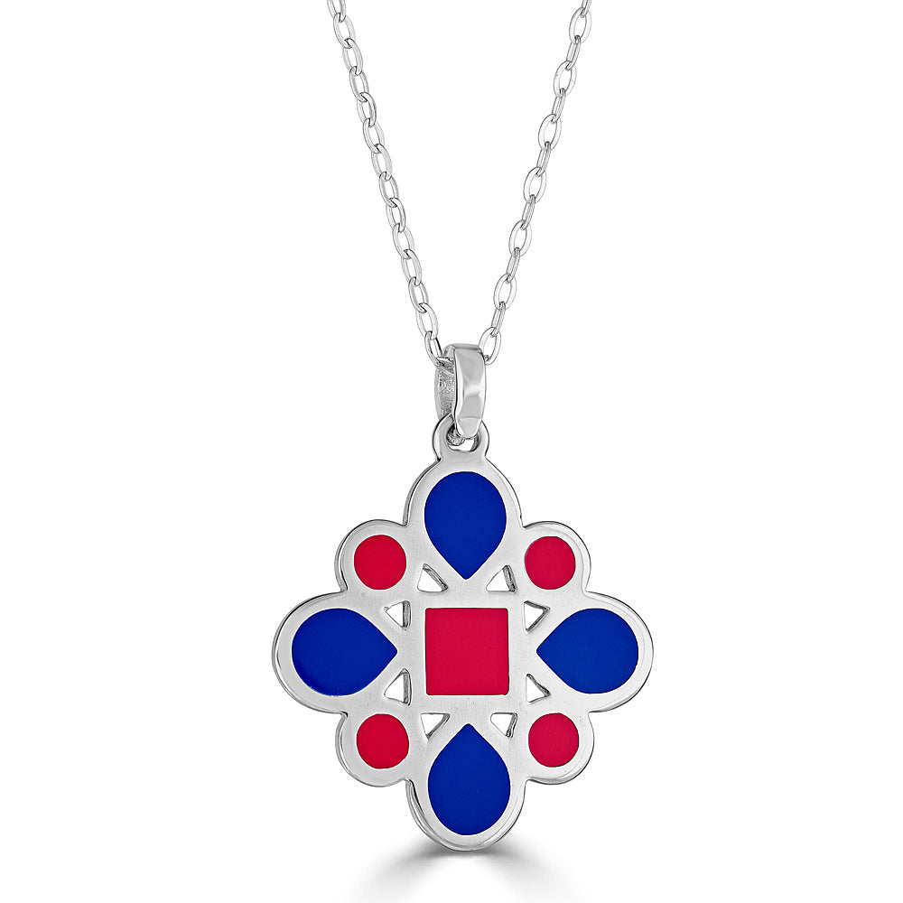 Geometric Design Pendant Necklace
