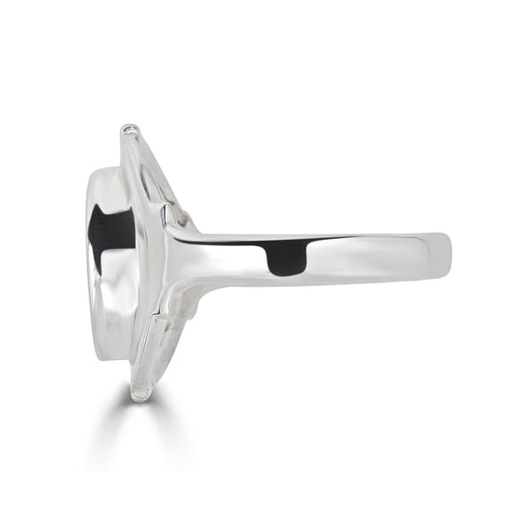 silver enameled cigar band ring