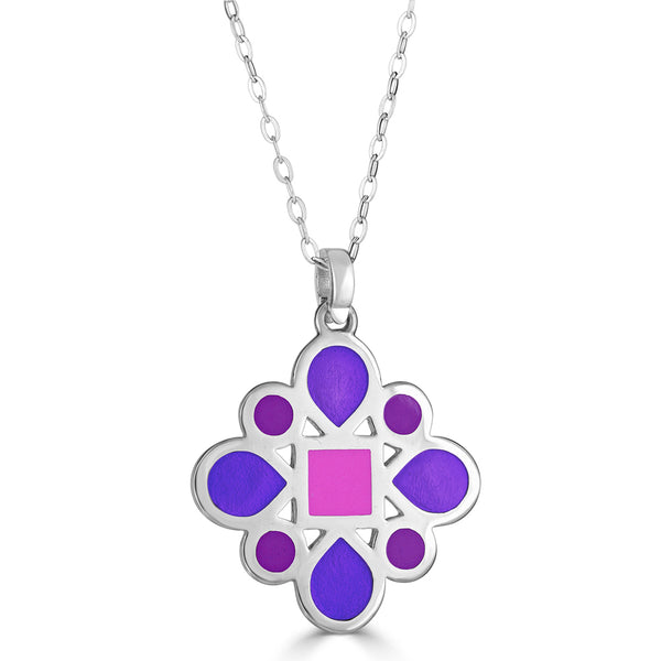 Geometric Design Pendant Necklace